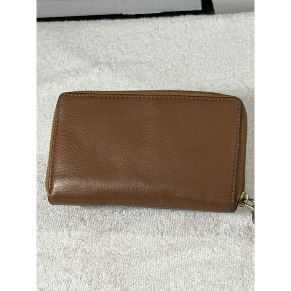Fossil Caroline RFID Slim Bifold Brown Leather Wallet Sz 6X4x1 - Picture 6 of 11